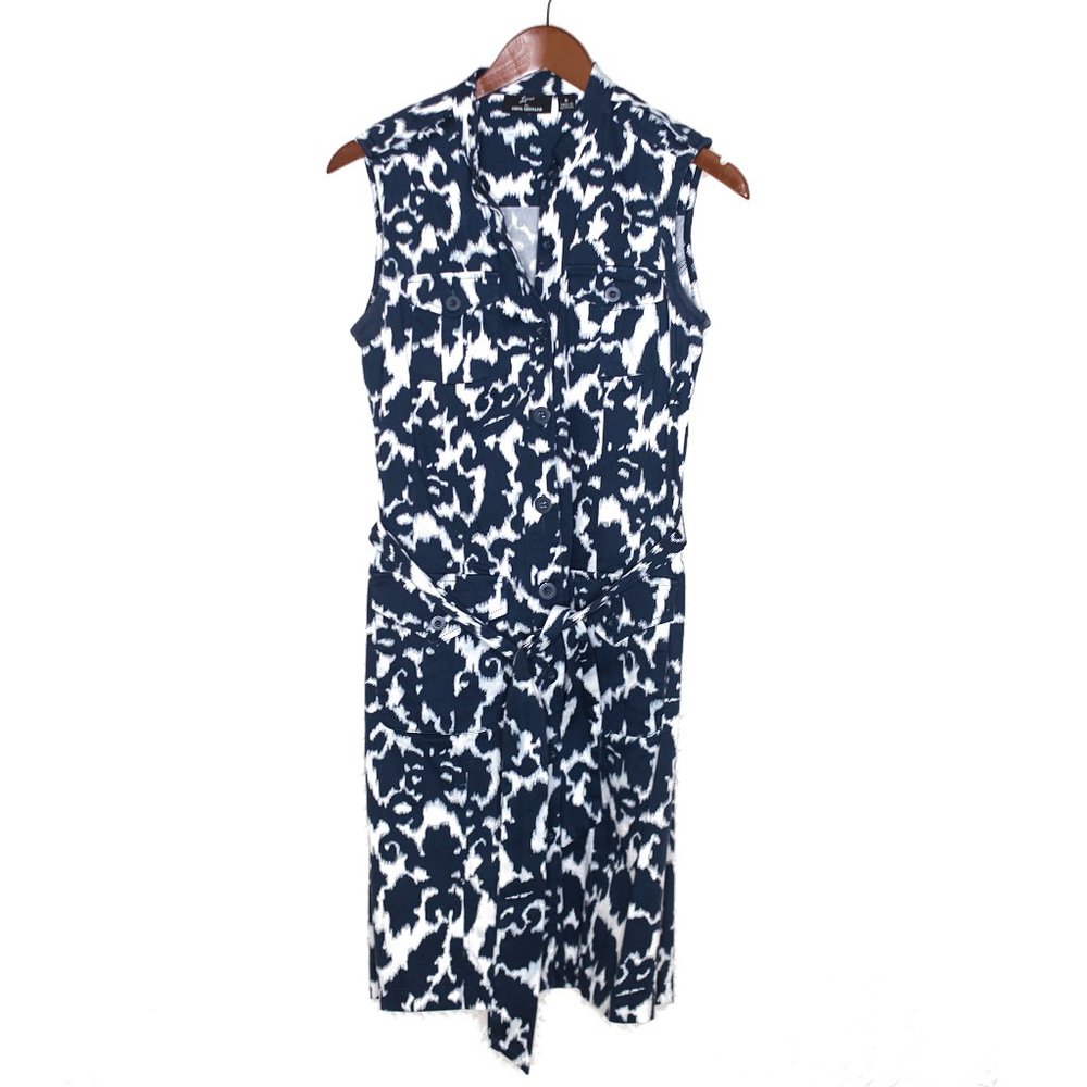 Lemme for Nina Leponard Blue & White Dress